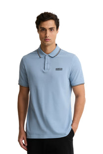 BARBOUR INTERNATIONAL EVAN POLO POWDER BLUE Barbour International Michael Stewart Menswear  Polo Shirts