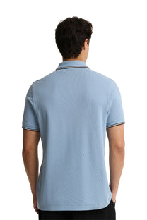 BARBOUR INTERNATIONAL EVAN POLO POWDER BLUE Barbour International Michael Stewart Menswear  Polo Shirts