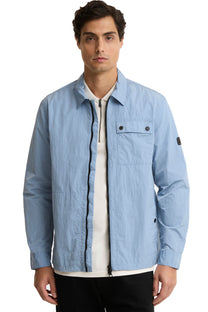 BARBOUR INTERNATIONAL INLINE OVERSHIRT POWDER BLUE Barbour International Michael Stewart Menswear  Shirts