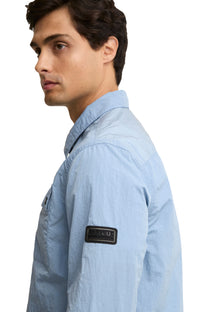 BARBOUR INTERNATIONAL INLINE OVERSHIRT POWDER BLUE Barbour International Michael Stewart Menswear  Shirts