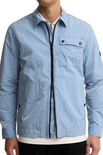 BARBOUR INTERNATIONAL INLINE OVERSHIRT POWDER BLUE Barbour International Michael Stewart Menswear  Shirts