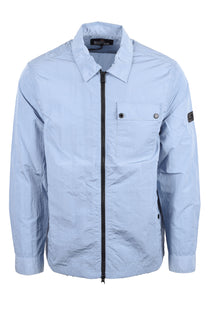 BARBOUR INTERNATIONAL INLINE OVERSHIRT POWDER BLUE Barbour International Michael Stewart Menswear  Shirts