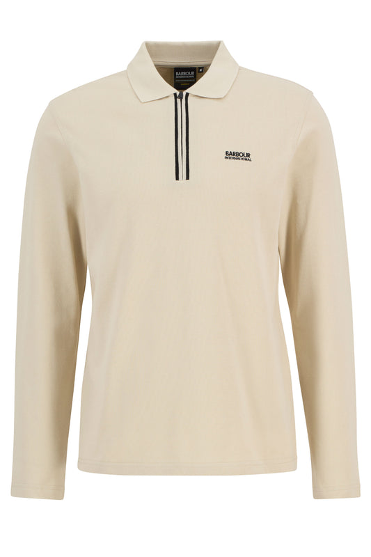 BARBOUR INTERNATIONAL MARSHALL LONG SLEEVE POLO MIST