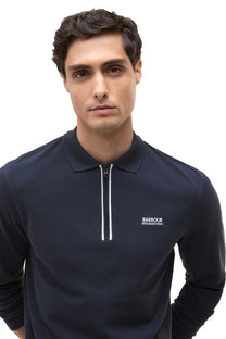 BARBOUR INTERNATIONAL MARSHALL LONG SLEEVE POLO NAVY Barbour International