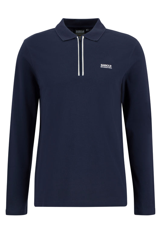 BARBOUR INTERNATIONAL MARSHALL LONG SLEEVE POLO NAVY
