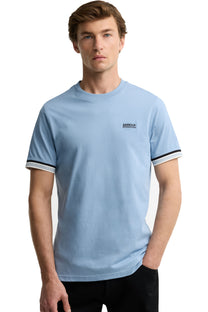 BARBOUR INTERNATIONAL NEWPORT TIP T-SHIRT POWDER BLUE Barbour International Michael Stewart Menswear  T-Shirts
