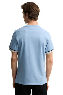 BARBOUR INTERNATIONAL NEWPORT TIP T-SHIRT POWDER BLUE Barbour International Michael Stewart Menswear  T-Shirts