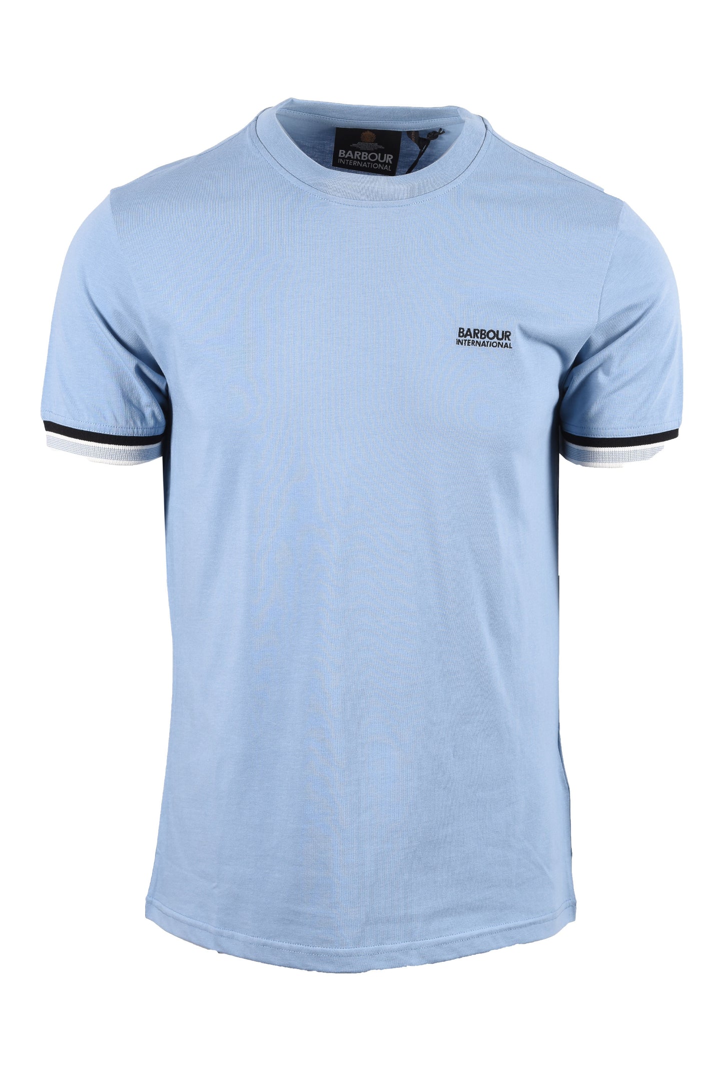 BARBOUR INTERNATIONAL NEWPORT TIP T-SHIRT POWDER BLUE Barbour International Michael Stewart Menswear  T-Shirts