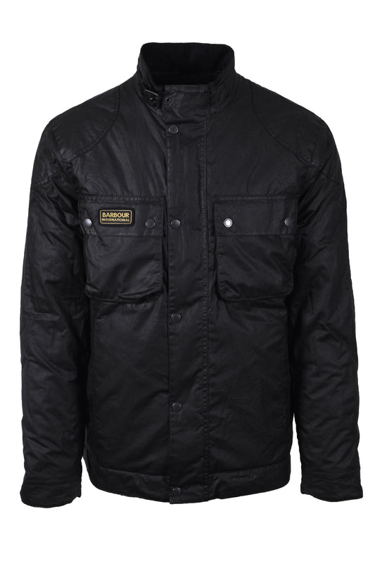 BARBOUR INTERNATIONAL WINTER MERTON JACKET BLACK Barbour International Michael Stewart Menswear  Jackets