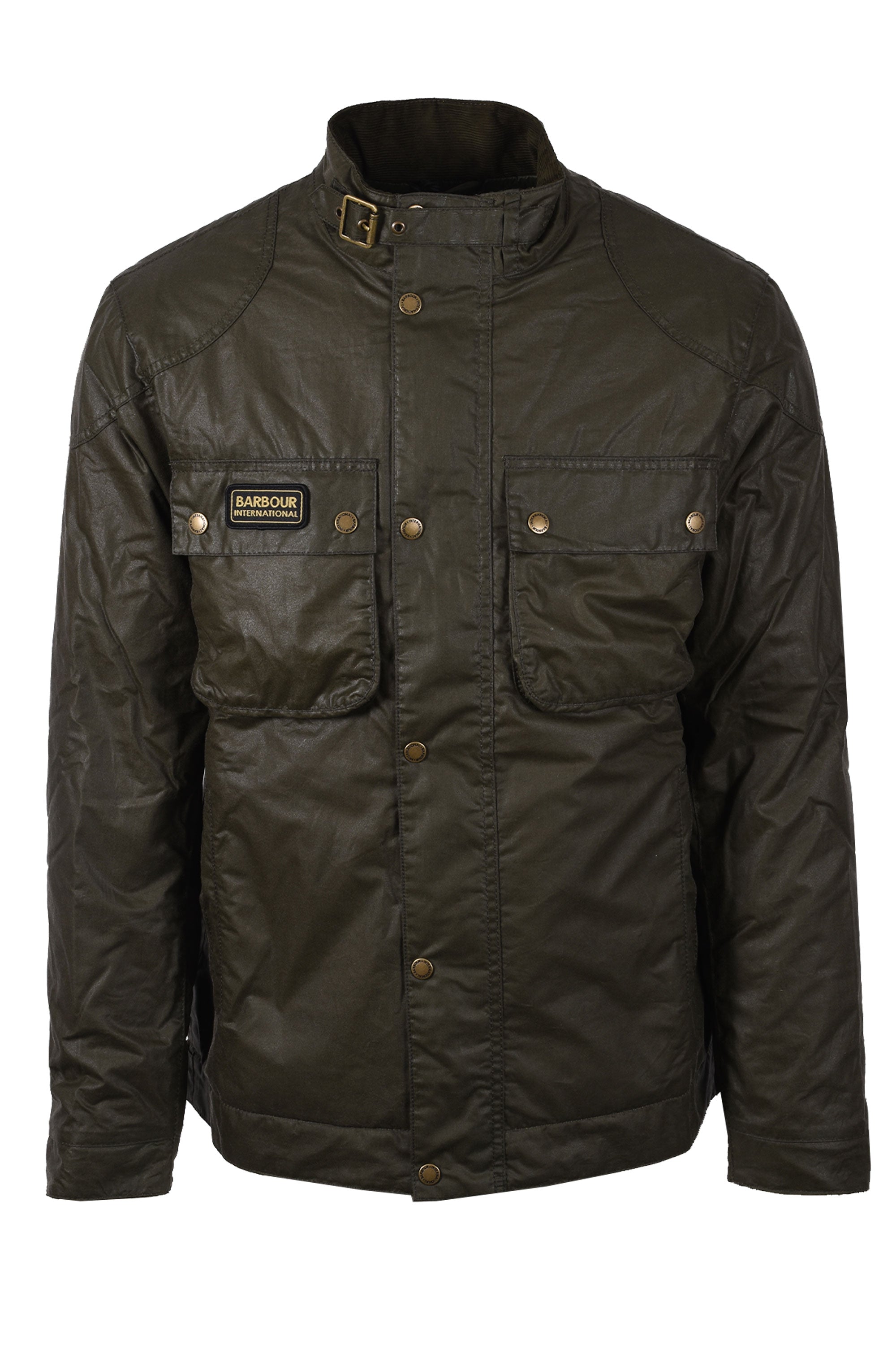 BARBOUR INTERNATIONAL WINTER MERTON WAX JACKET OLIVE – Michael Stewart