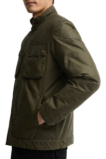 BARBOUR INTERNATIONAL WINTER MERTON WAX JACKET OLIVE Barbour International Michael Stewart Menswear  Jackets