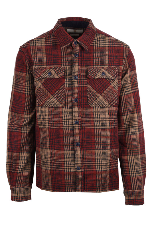 BARBOUR MILLOM OVERSHIRT | RED