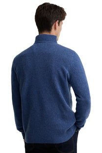 BARBOUR NELSON ESSENTIAL ESSENTIAL HALF ZIP KNITWEAR DEEP BLUE Barbour Michael Stewart Menswear  Knitwear