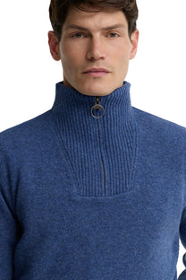 BARBOUR NELSON ESSENTIAL ESSENTIAL HALF ZIP KNITWEAR DEEP BLUE Barbour Michael Stewart Menswear  Knitwear