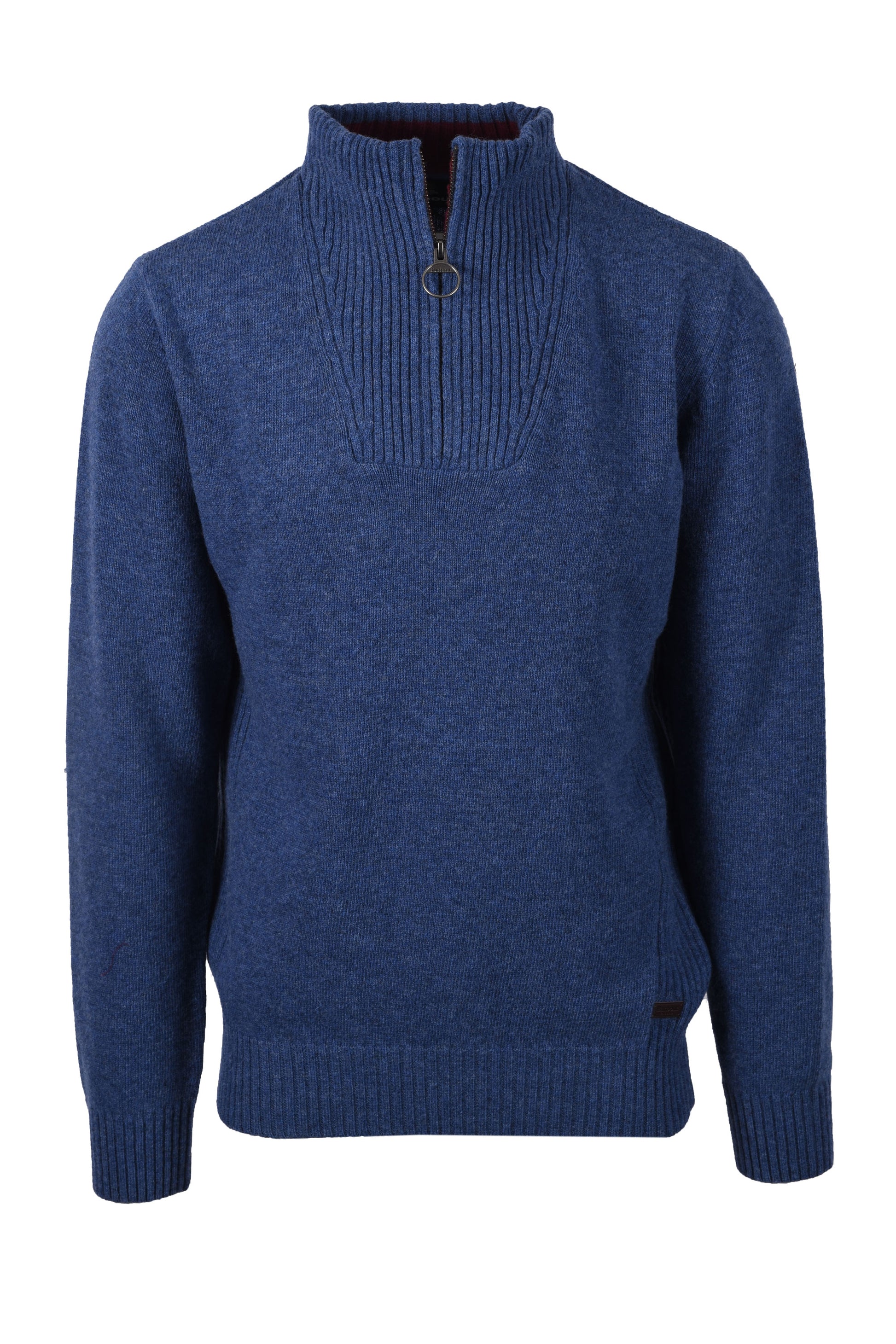 BARBOUR NELSON ESSENTIAL ESSENTIAL HALF ZIP KNITWEAR DEEP BLUE Barbour Michael Stewart Menswear  Knitwear