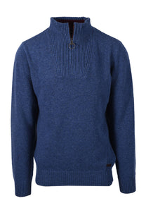 BARBOUR NELSON ESSENTIAL ESSENTIAL HALF ZIP KNITWEAR DEEP BLUE Barbour Michael Stewart Menswear  Knitwear