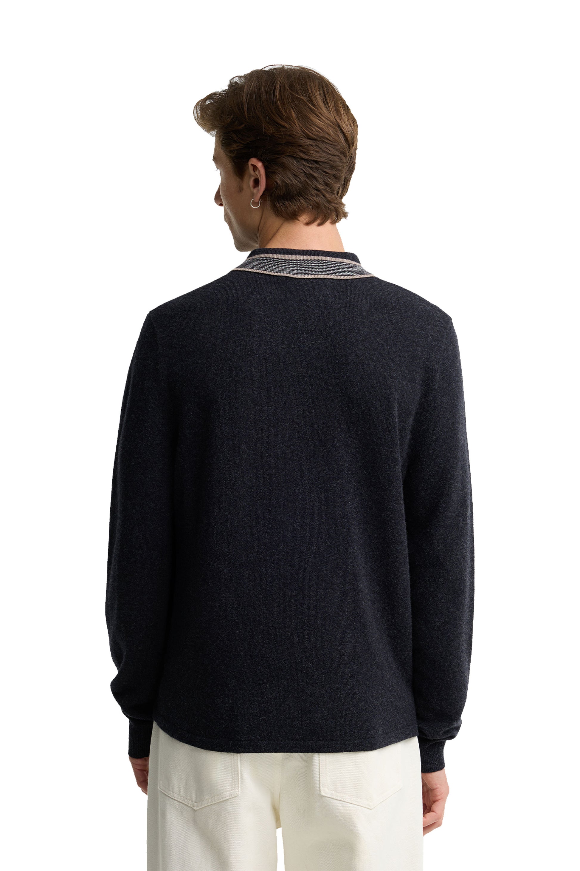 BARBOUR NEWPORT LONG SLEEVE POLO BLACK Barbour International Michael Stewart Menswear  Polo Shirts
