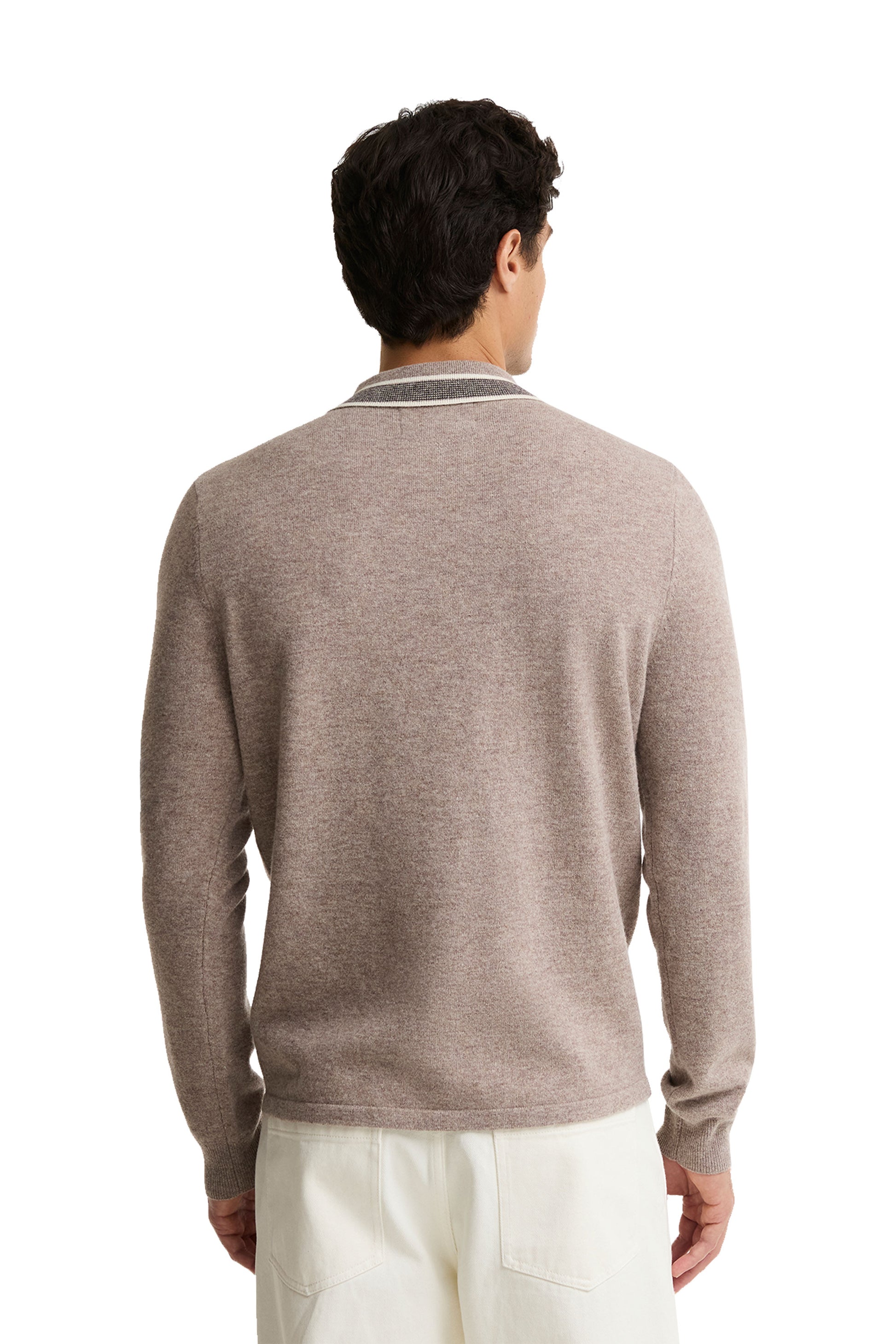 BARBOUR NEWPORT LONG SLEEVE POLO CONCRETE Barbour International Michael Stewart Menswear  Polo Shirts