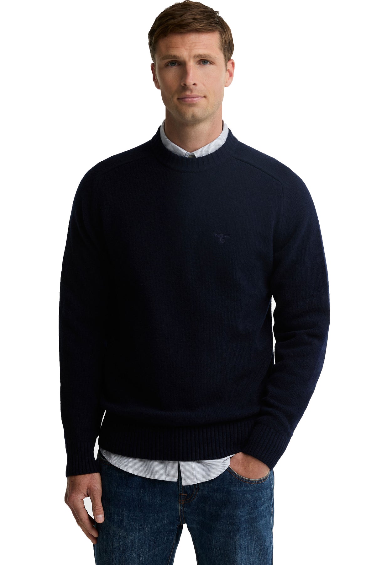 BARBOUR NEWTON CREW NECK SWEATSHIRT | NAVY