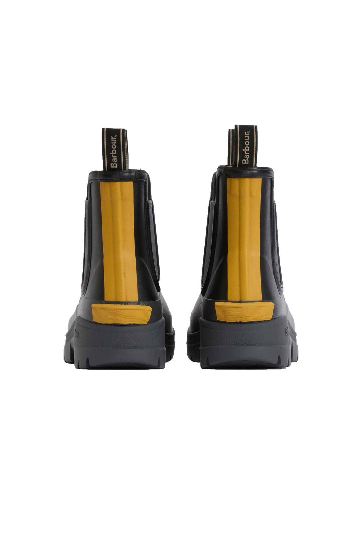 BARBOUR NIMBUS WELLINGTONS BLACK/OCHRE