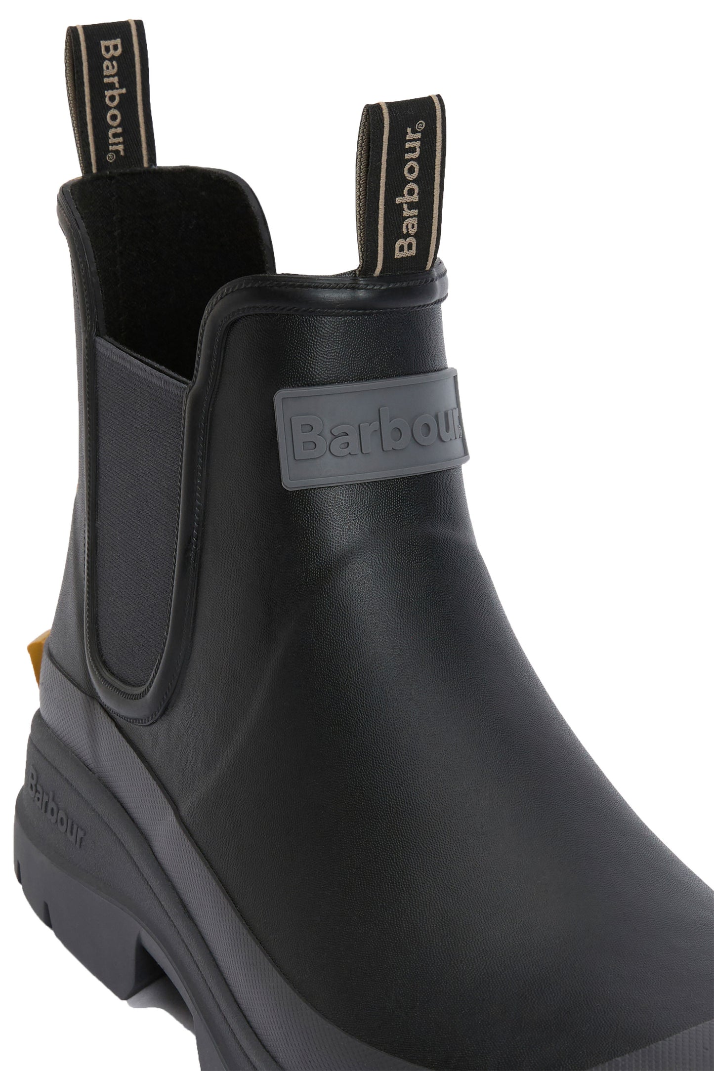 BARBOUR NIMBUS WELLINGTONS BLACK/OCHRE