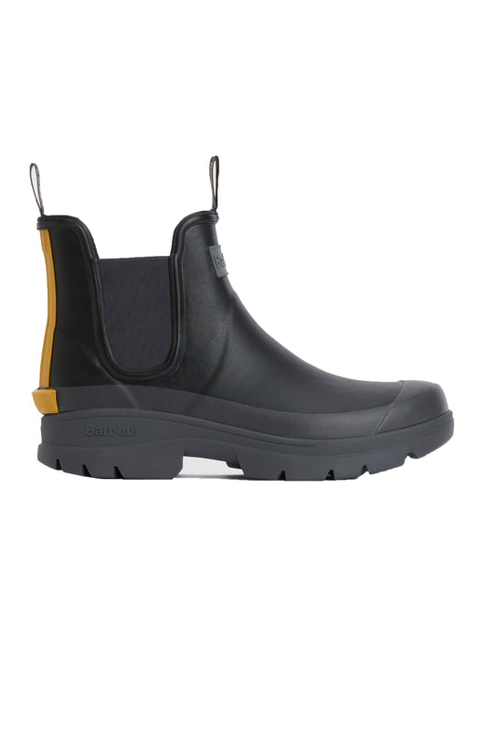 BARBOUR NIMBUS WELLINGTONS BLACK/OCHRE