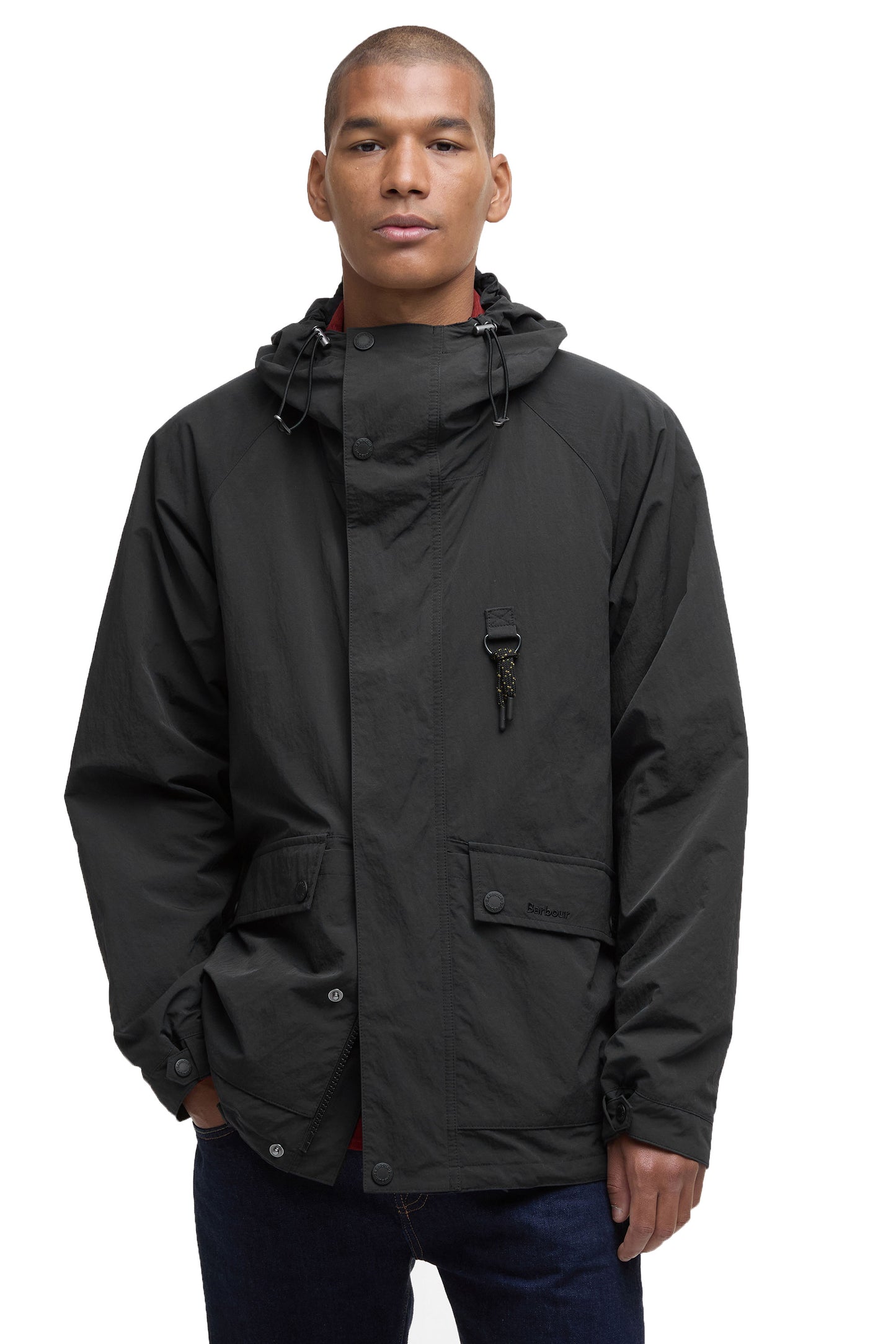 BARBOUR RIG SHOWERPROOF JACKET BLACK