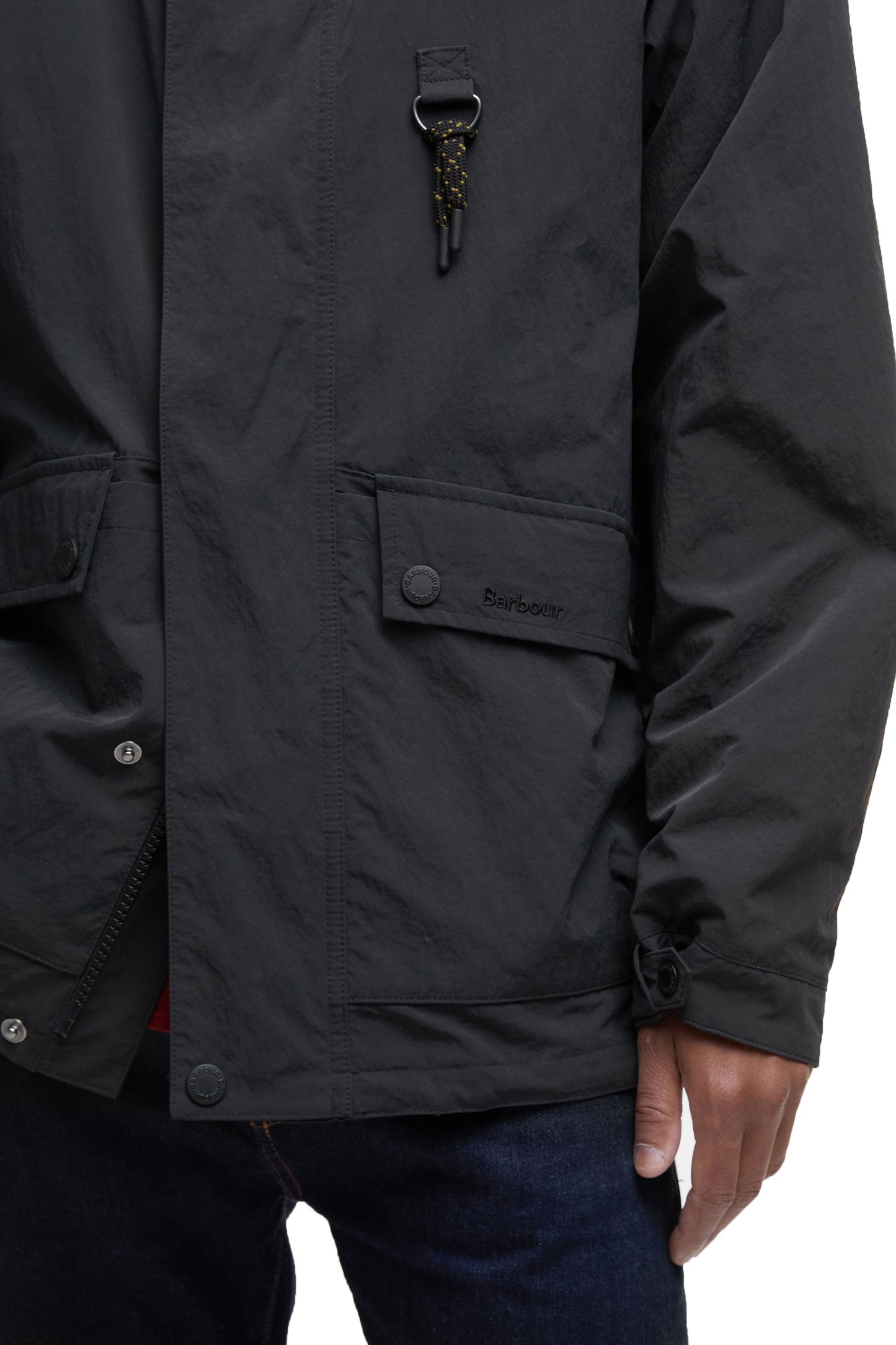BARBOUR RIG SHOWERPROOF JACKET BLACK