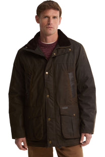 BARBOUR SANDALE WAX JACKET OLIVE Barbour Michael Stewart Menswear  Jackets