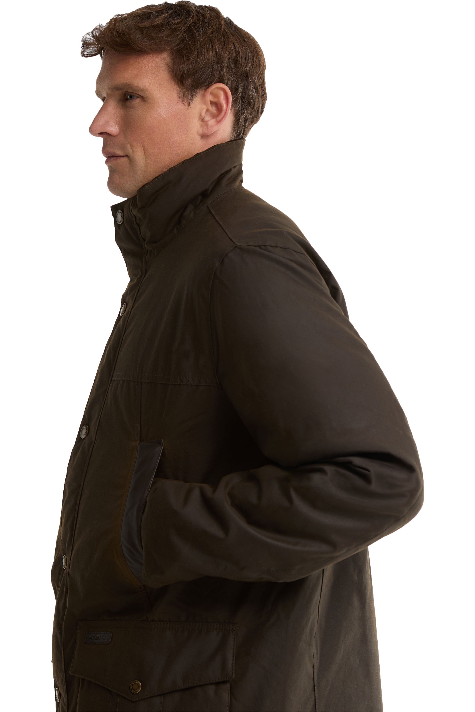 BARBOUR SANDALE WAX JACKET OLIVE Barbour Michael Stewart Menswear  Jackets