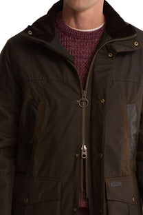 BARBOUR SANDALE WAX JACKET OLIVE Barbour Michael Stewart Menswear  Jackets