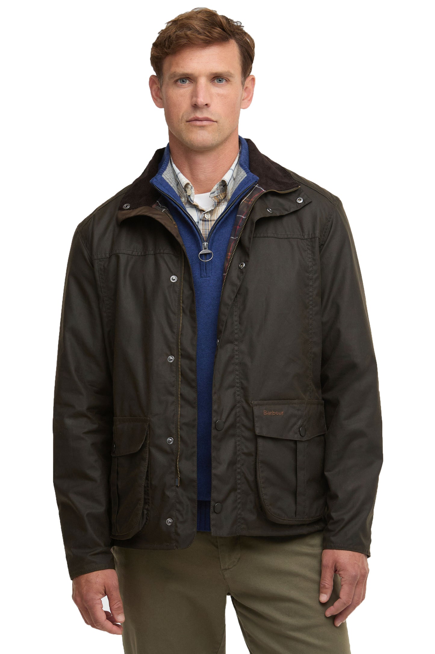 BARBOUR SANDER WAX JACKET OLIVE