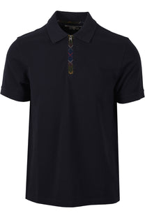 BARBOUR STATELY POLO NAVY Barbour Michael Stewart Menswear  Polo Shirts