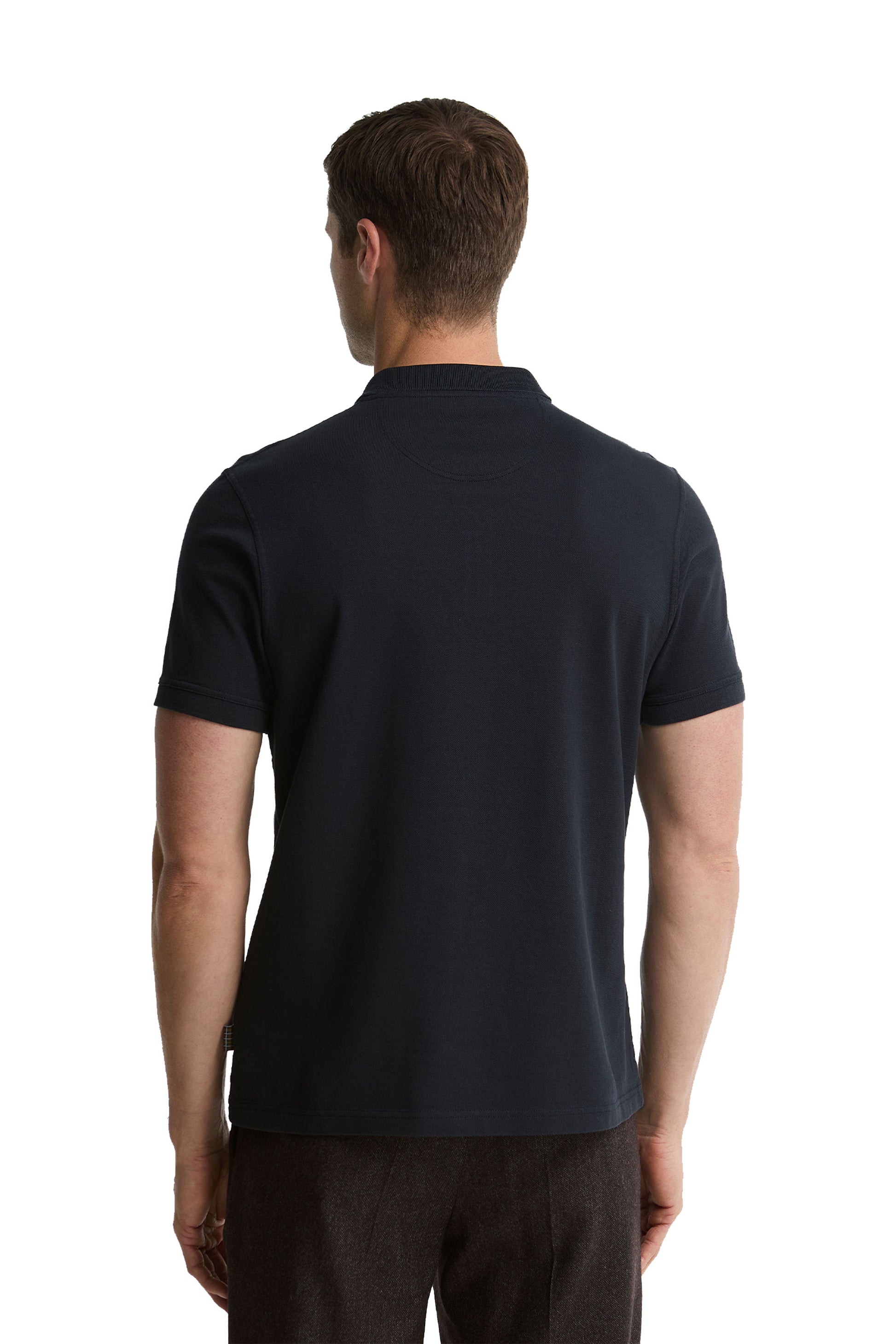 BARBOUR STATELY POLO NAVY Barbour Michael Stewart Menswear  Polo Shirts