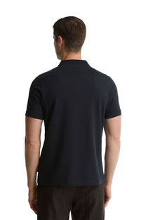 BARBOUR STATELY POLO NAVY Barbour Michael Stewart Menswear  Polo Shirts