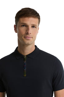 BARBOUR STATELY POLO NAVY Barbour Michael Stewart Menswear  Polo Shirts
