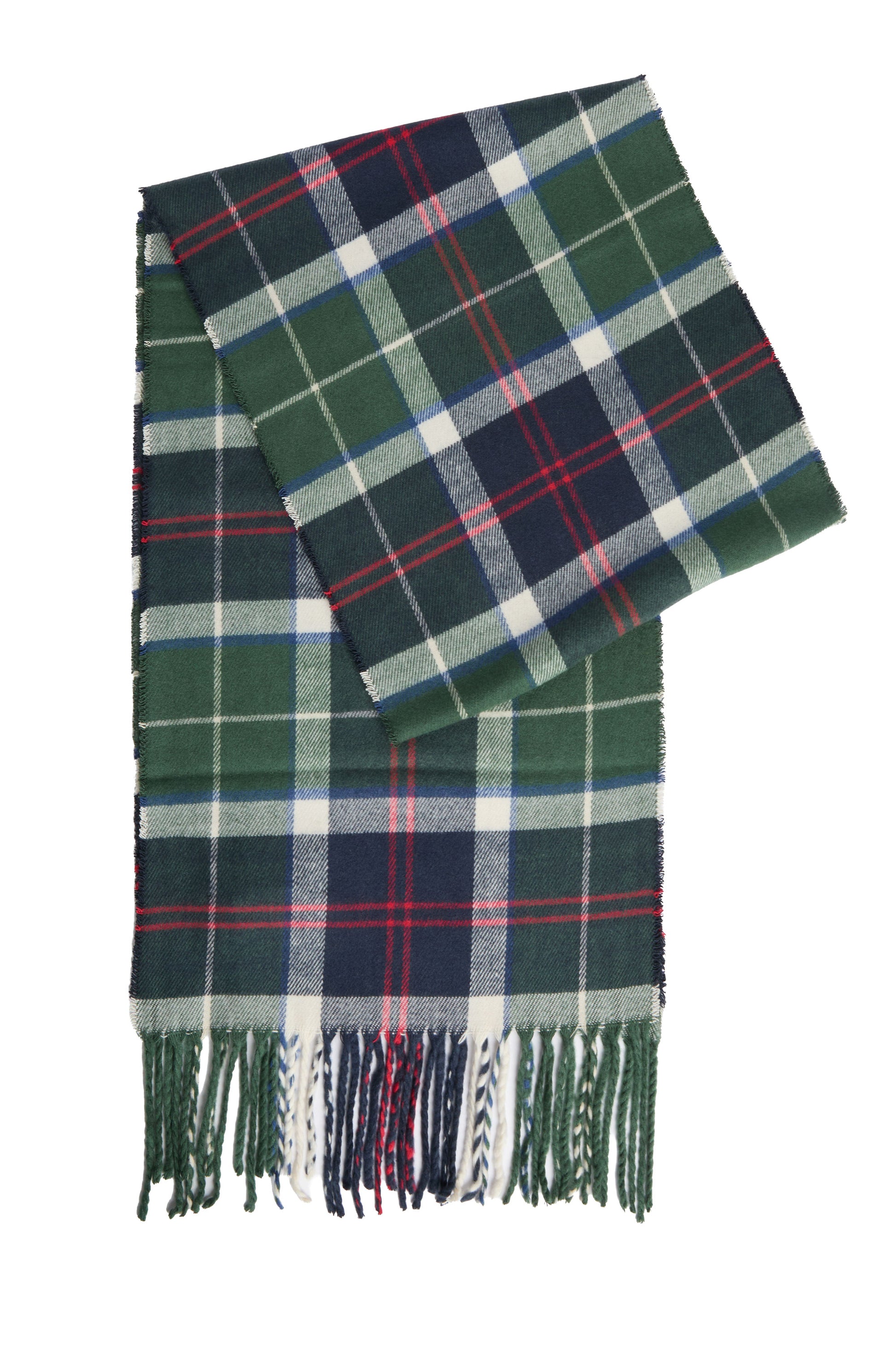 BARBOUR SWINTON & GALLINGALE GIFTSET EVERGREEN TARTAN Barbour Michael Stewart Menswear  Beanie & Scarf Set