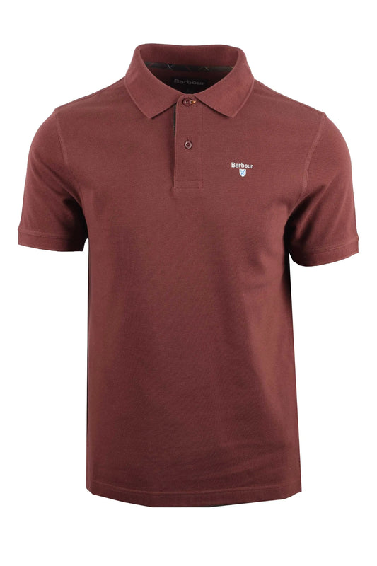 BARBOUR TARTAN PIQUE POLO BURNT PEPPER Barbour Michael Stewart Menswear