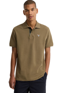 BARBOUR TARTAN PIQUE POLO SHIRT CLAY Barbour Michael Stewart Menswear  Polo Shirts