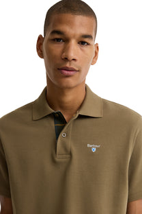 BARBOUR TARTAN PIQUE POLO SHIRT CLAY Barbour Michael Stewart Menswear  Polo Shirts
