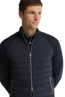 BARBOUR THORNTON QUILTED ZIP THROUGH SWEAT DARK NAVY Barbour Michael Stewart Menswear  Sweatshirts
