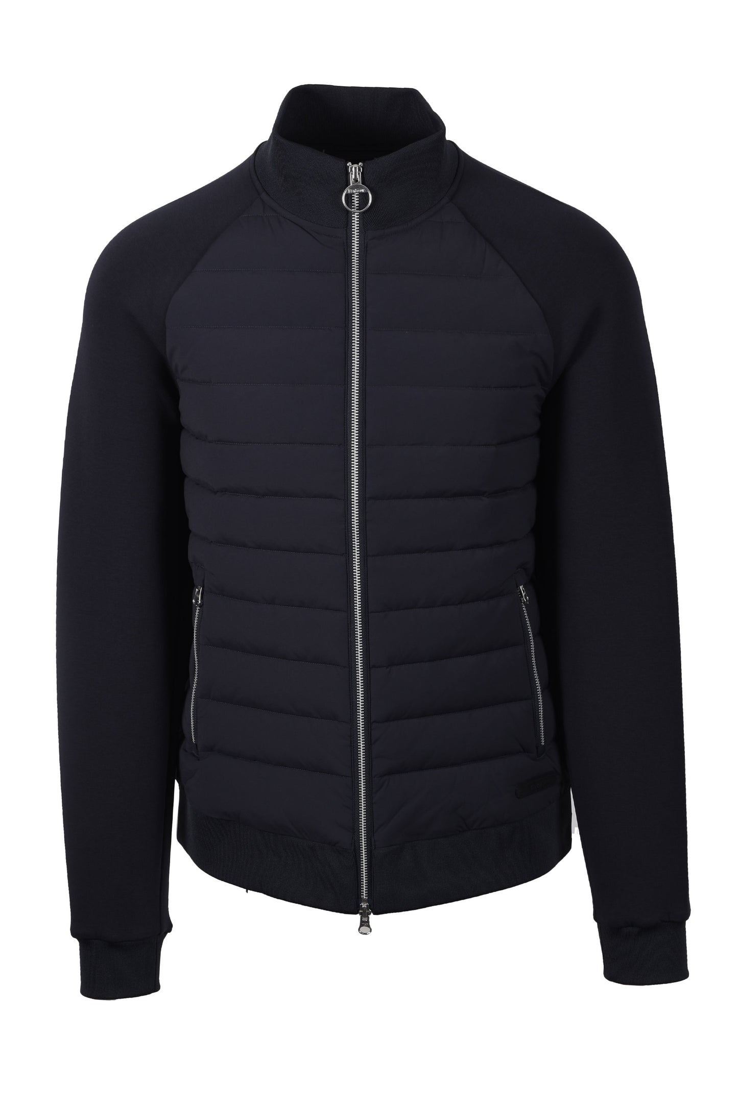 BARBOUR THORNTON QUILTED ZIP THROUGH SWEAT DARK NAVY Barbour Michael Stewart Menswear  Sweatshirts