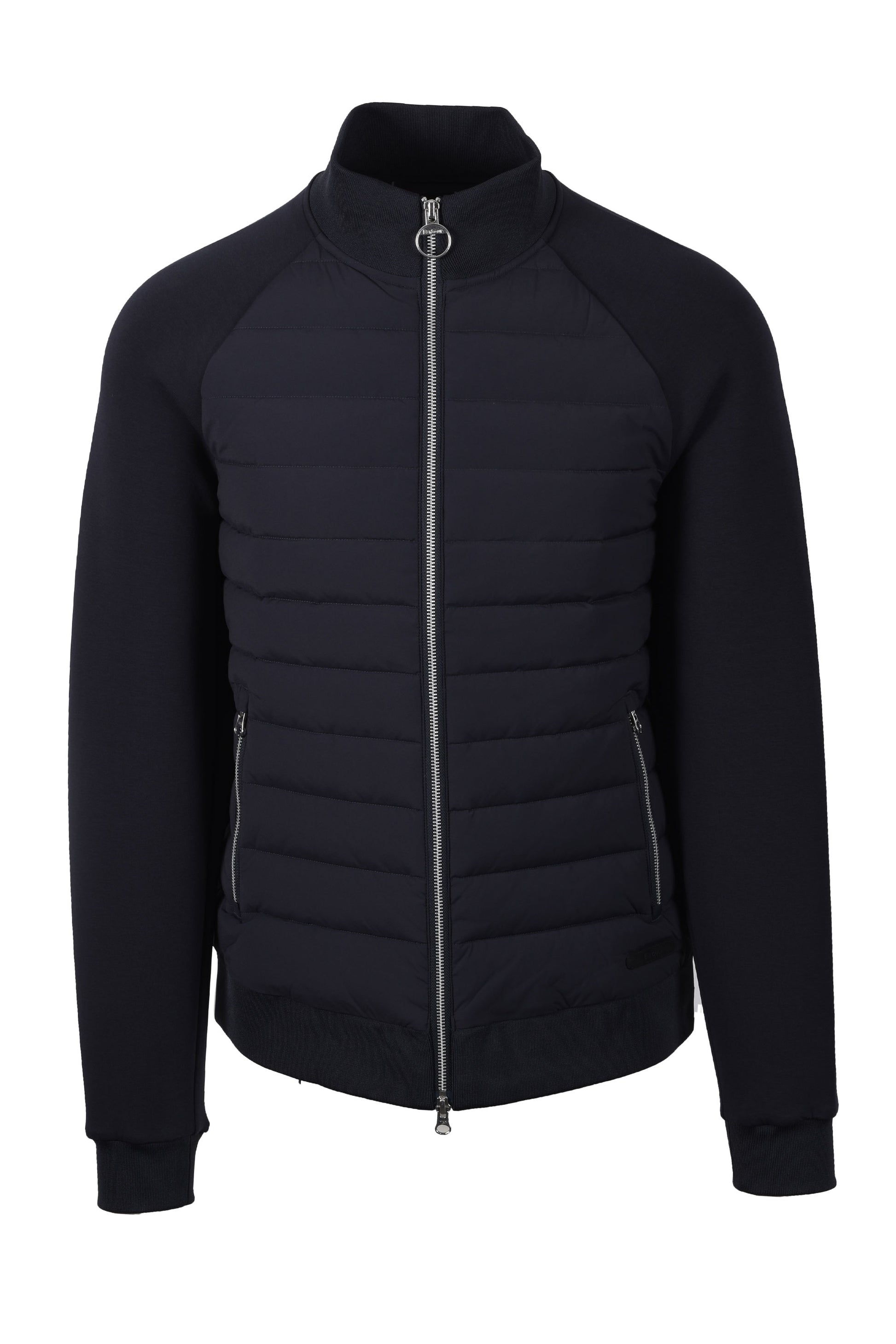 BARBOUR THORNTON QUILTED ZIP THROUGH SWEAT DARK NAVY Barbour Michael Stewart Menswear  Sweatshirts