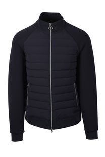 BARBOUR THORNTON QUILTED ZIP THROUGH SWEAT DARK NAVY Barbour Michael Stewart Menswear  Sweatshirts