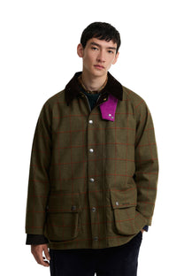 BARBOUR X PAUL SMITH WOOL BEAUFORT JACKET | OLIVE