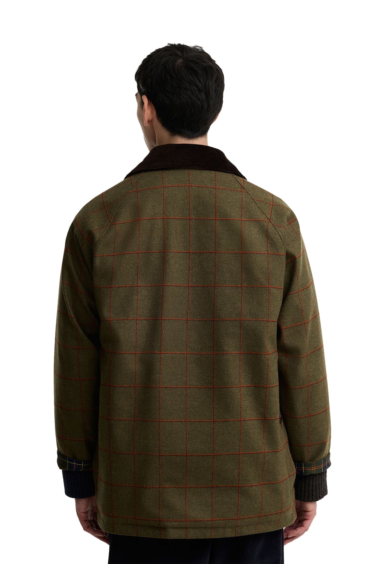 BARBOUR X PAUL SMITH WOOL BEAUFORT JACKET | OLIVE