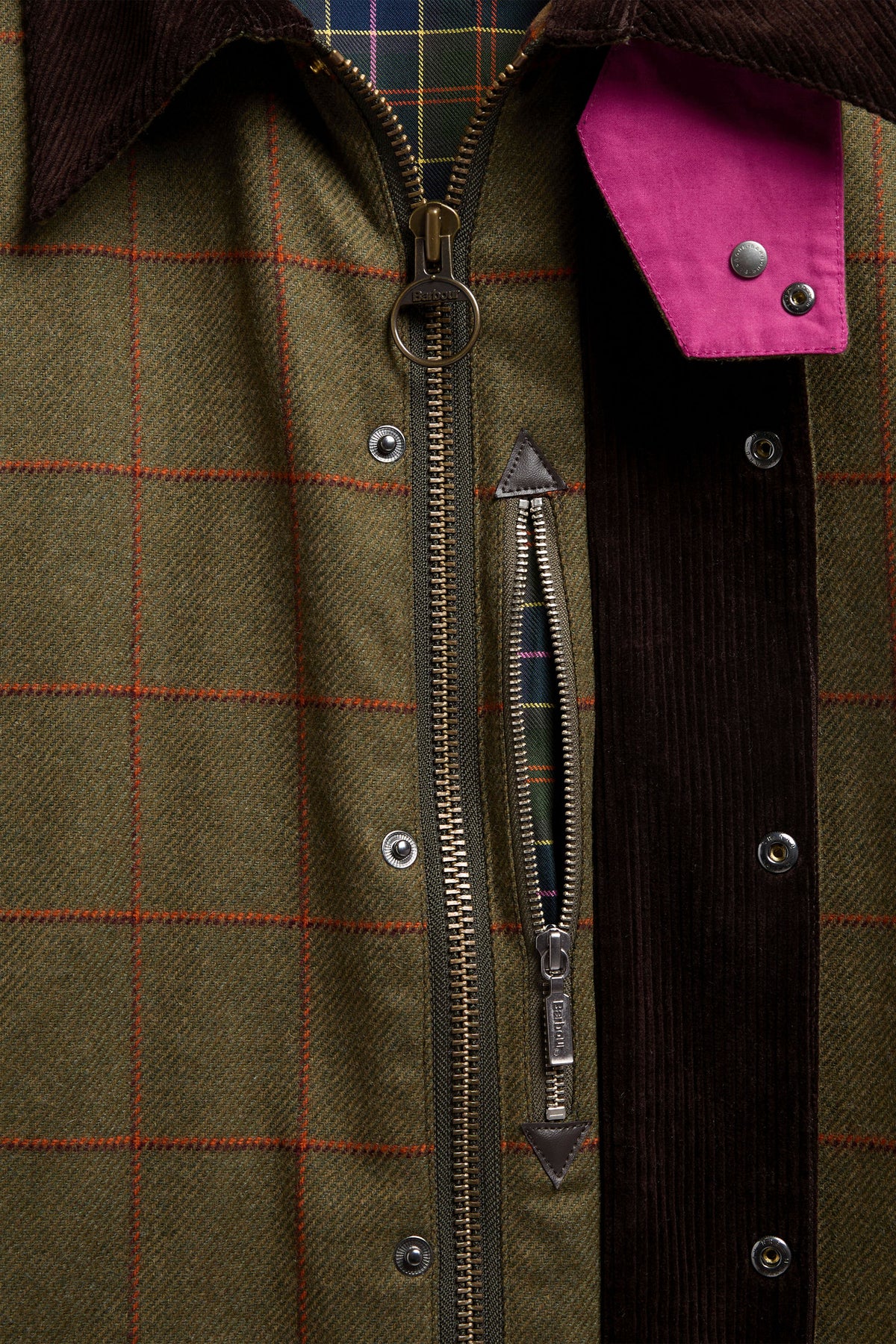 BARBOUR X PAUL SMITH WOOL BEAUFORT JACKET | OLIVE