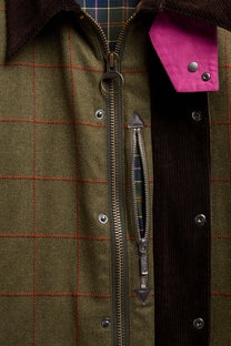 BARBOUR X PAUL SMITH WOOL BEAUFORT JACKET | OLIVE