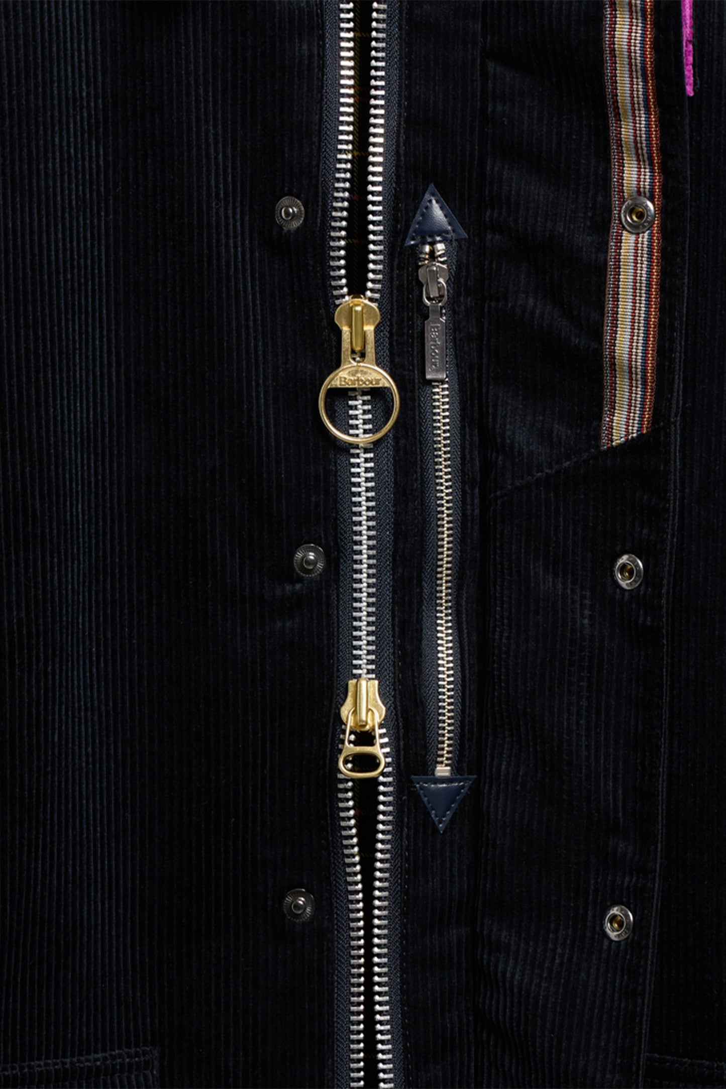 BARBOUR X PAUL SMITH CORD BEAUFORT JACKET DARK NAVY Barbour Michael Stewart Menswear  Jackets