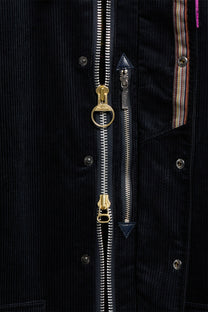 BARBOUR X PAUL SMITH CORD BEAUFORT JACKET DARK NAVY Barbour Michael Stewart Menswear  Jackets